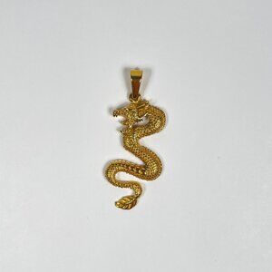 Gold Dragon Cut Pendant